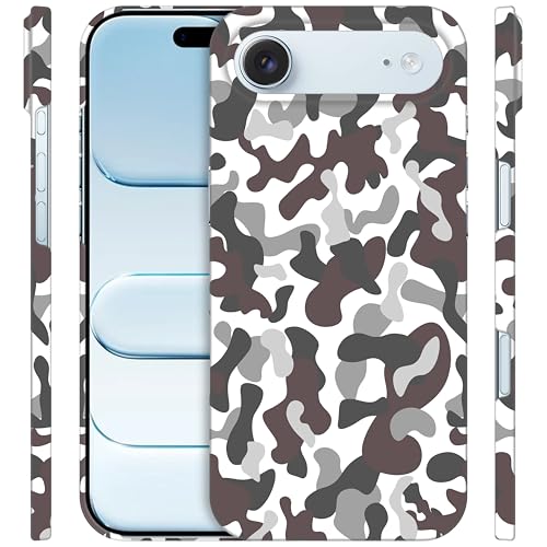 Coque iPhone Air GlamCase camouflage gris rigide mince