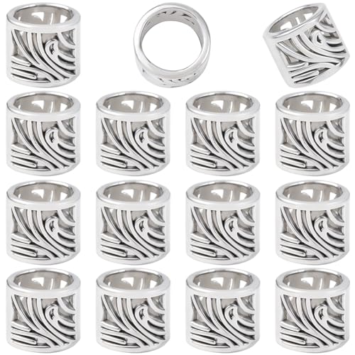 Cuentas espaciadoras de tubo tibetano en plata antigua para pulseras vintage 100 uds