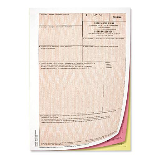 mashpaper Ursprungszeugnis Formular Vordruck 10...