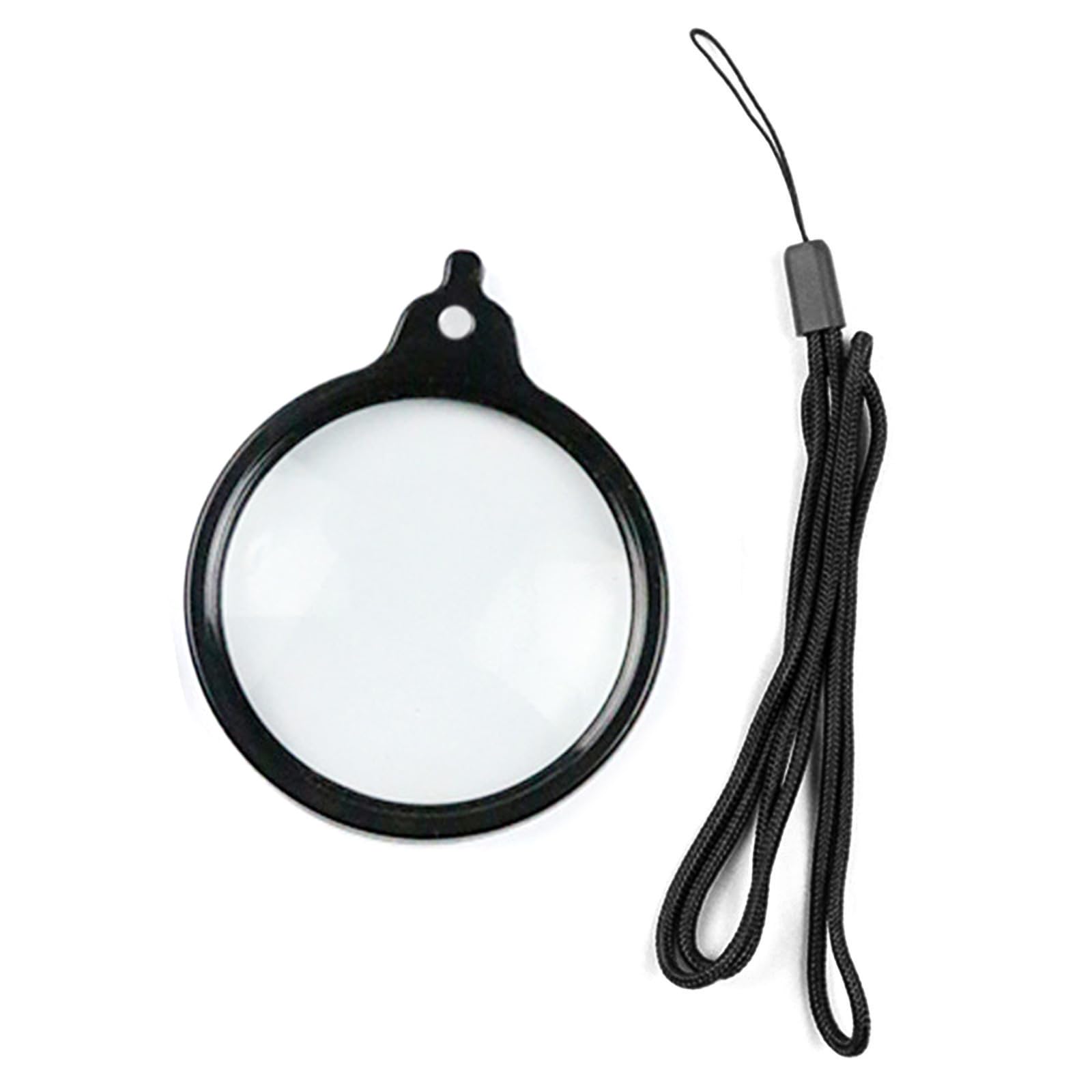 Worn Magnifier Glass 60mm ABS Construction Magnifier Lens for Elderly Book Reading Craft Projects Students Lightweight Neck Strap