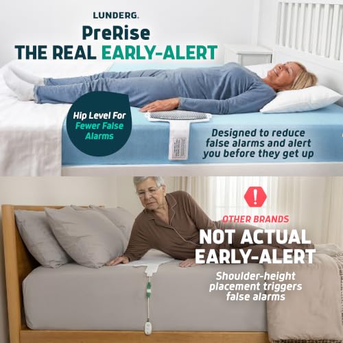 Image of Lunderg Wireless Early Alert Bed Alarm System for Elderly & Fall Prevention