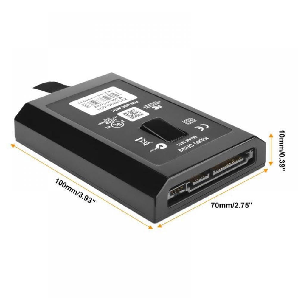 Kompatybilny z konsolą Xbox 360 Slim/360 E - zapasowy wewnętrzny dysk twardy HDD (60 GB-500 GB) dla zwiększonej pojemności pamięci (500 G)