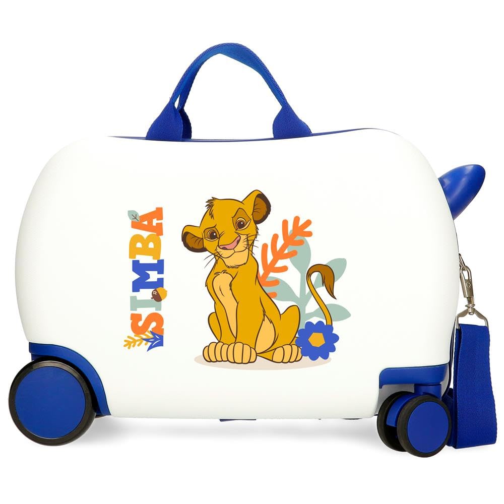 Joumma Disney Simba Colors Maleta Infantil Blanco 45x31x20 cms Rígida ABS 24,6L 1,8 kgs 4 Ruedas Equipaje Mano