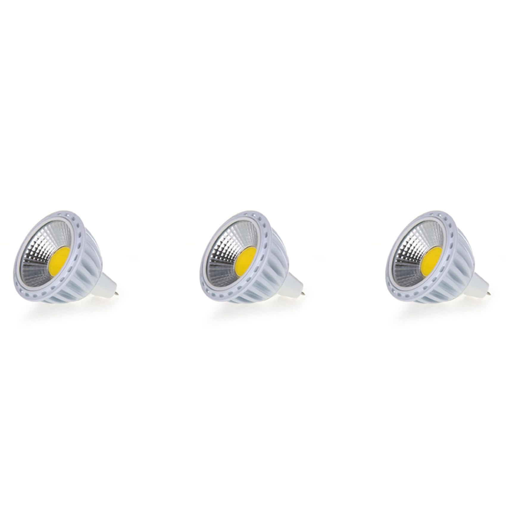 Hndhbfgrt 3X GU5,3 / MR16 6W COB LED Lamp Spot Light Bulb Light Bulb 420LM 60° 3000K Warm White DC 12V