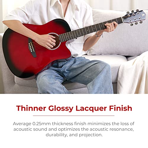 Vangoa Guitare Acoustique 4/4 Guitare Folk Country Pan coupé 41 Pouces pour Adulte Débutants Intermédiaire avec Guitare… - Les Beatles, Paul McCartney, John Lennon, RIngo Starr, George Harrison Vangoa Guitare Acoustique 4/4 Guitare Folk Country Pan coupé 41 Pouces pour Adulte Débutants Intermédiaire avec Guitare… – Image 3