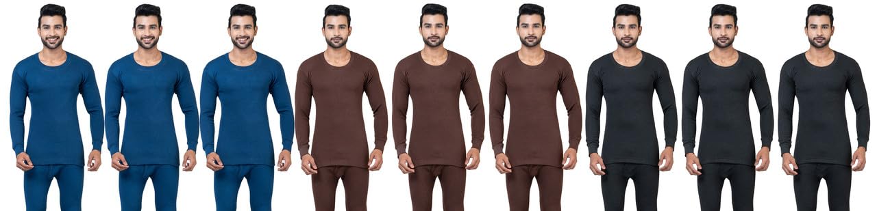 rb, rbg Mens Blended Cotton Oswal Thermal Round Neck Full Sleeves Top Inner Woolen Wear for Winter (Pack of 9)-picture-15