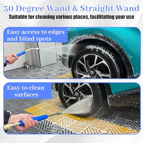 Stainless Steel 17 Inch Pressure Washer Wand, Slip Resistant Cover, 1/4" Quick Connect, 2 Pack