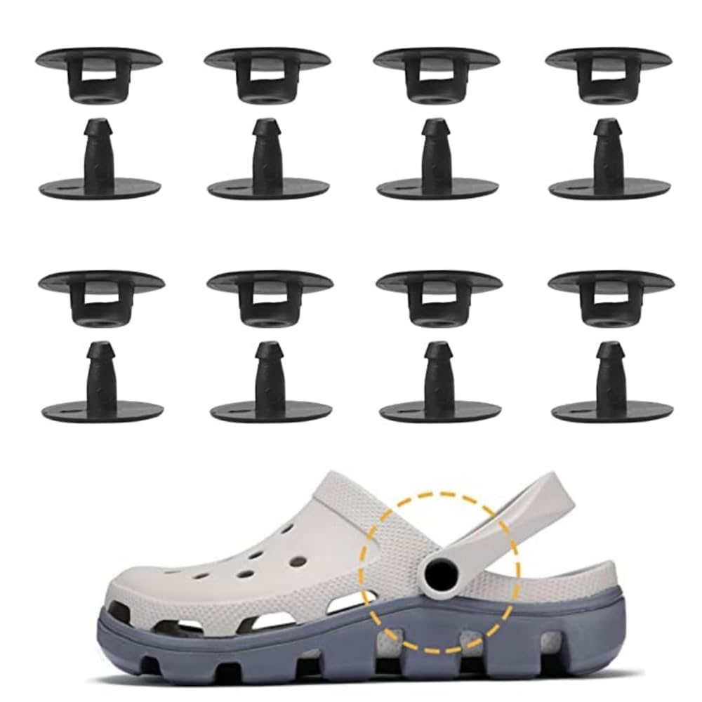 RDG Original Replacement Rivets for Crocs – 4 Set/ 8 Pcs Universal Shoe Repair Fasteners for Clogs – Durable Snap Rivet Parts (Durable & Long Life)