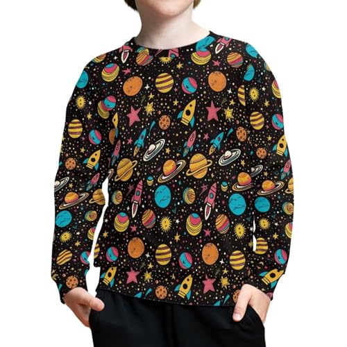 Kids Adorable Pullover Comfortable Long Sleeve Crewneck Sweatshirt Cute Top3