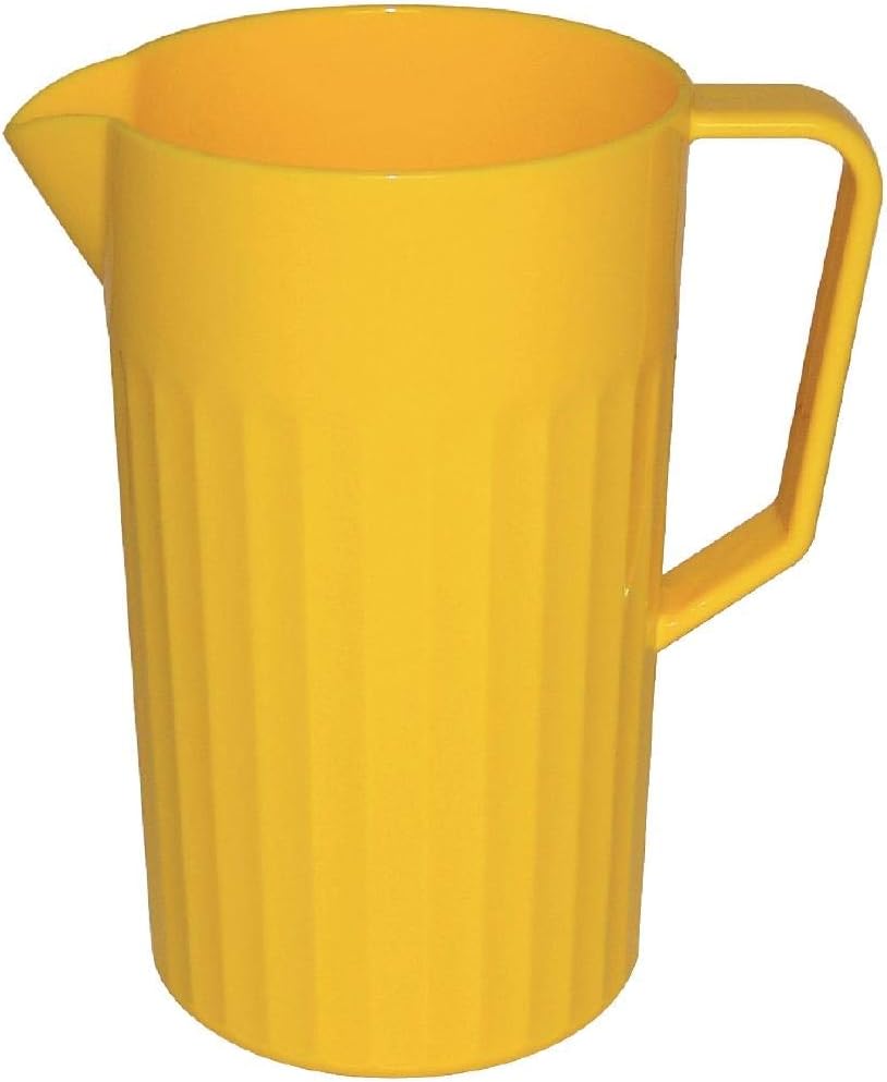Olympia Kristallon Plastic Jug Yellow 1.4Ltr 47.33fl oz - Reusable Water Jug, Unbreakable for Schools, Hospitals CE278
