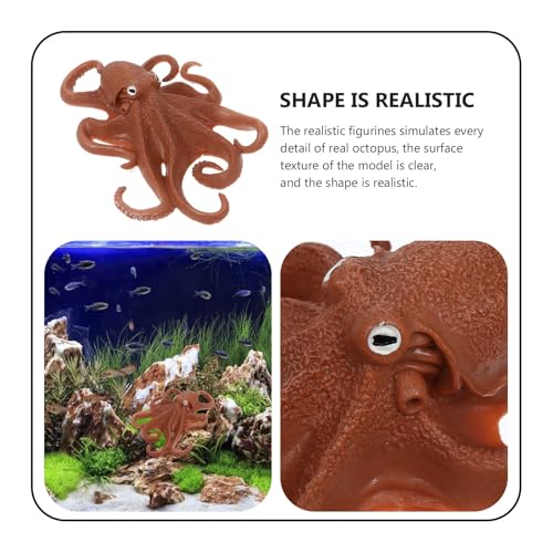Image of Toyvian Octopus Aquarium Ornament Octopus Figure Fish Tank Landscape Decor Artificial Sea Life Decoration