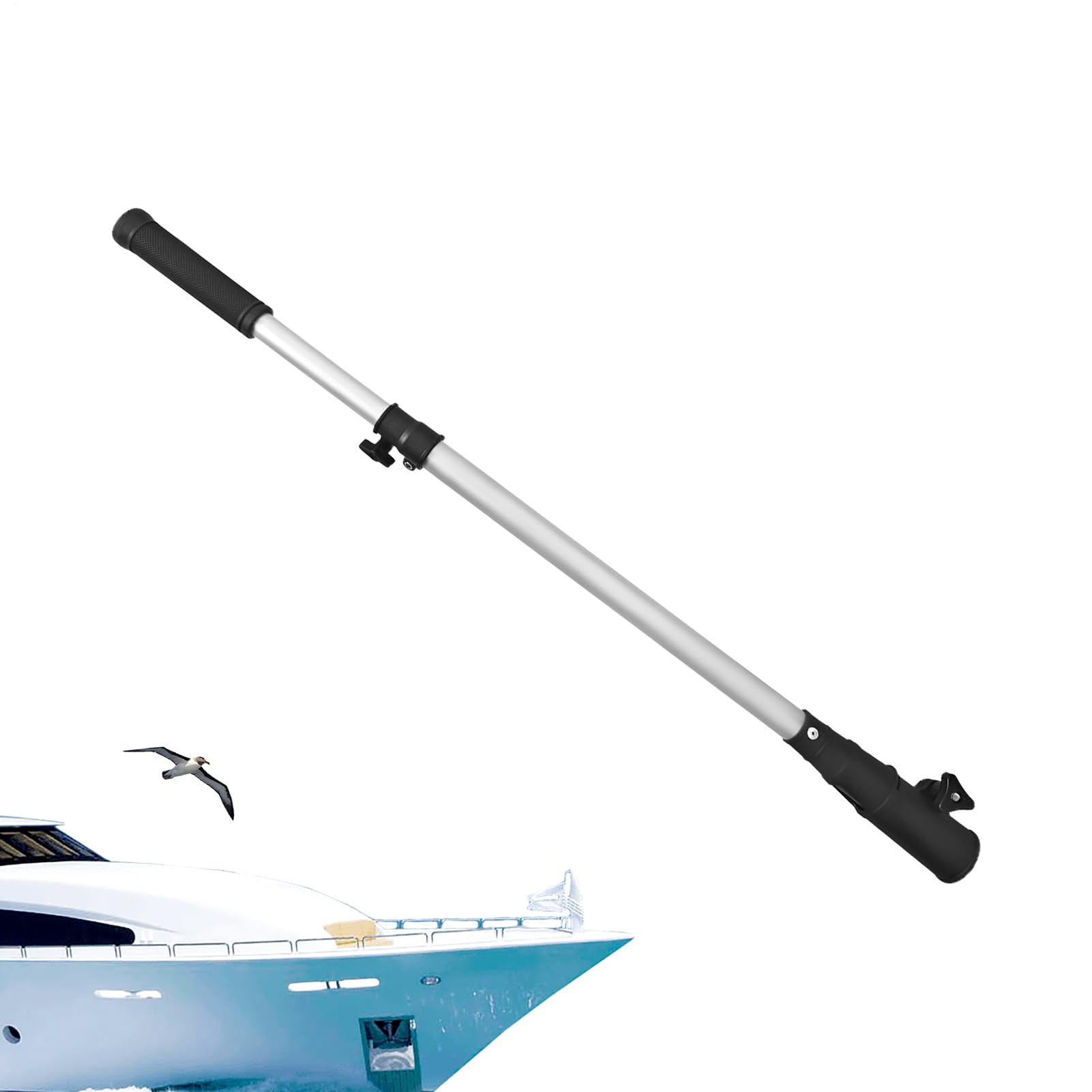 Maniglia di estensione del motore per pesca alla traina, palo telescopico in alluminio manuale, parti del motore per barche per uomini e donne all'aperto mare fiumi laghi