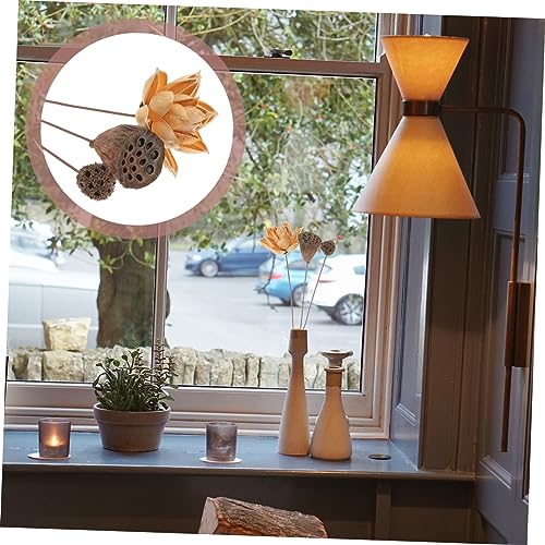 Arreglo de flor de loto seca para decoración zen miniatura 3