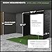 The Indoor Golf Shop DIY Golf Simulator Enclosure - Easy-Setup Golf Simulators for Home - Includes Impact Golf Screen, Enclosure Surround, Protective Padding - Poles Not Included - 10’4” x 10’4” x 5’