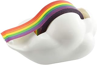 1-Pack Creative Cloud Tape Dispenser with Rainbow Masking Tape,Decorative Cartoon Plastic Tape Holder Cutting Tape for Home Office School Stationery Supplies