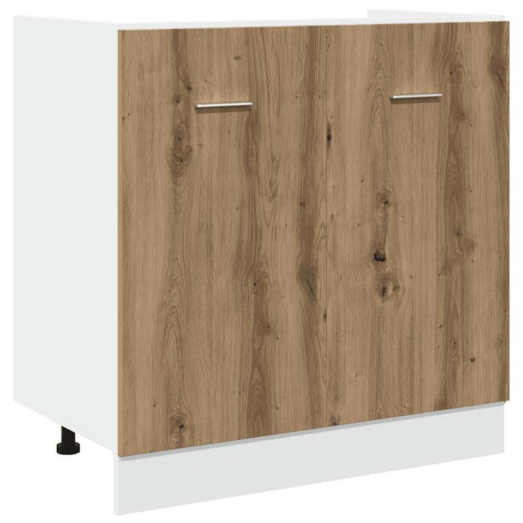 vidaXL 7-TLG. Küchenschrank-Set Lyon Artisan-Eiche Holzwerkstoff, Küchenzeile, Küchenschrank, Schrank, Hängeschrank, Spülenunterschrank, Küchenmöbel