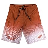 Detroit Red Wings NHL「グラデーション」メンズBoardshorts Swim Trunks M レッド