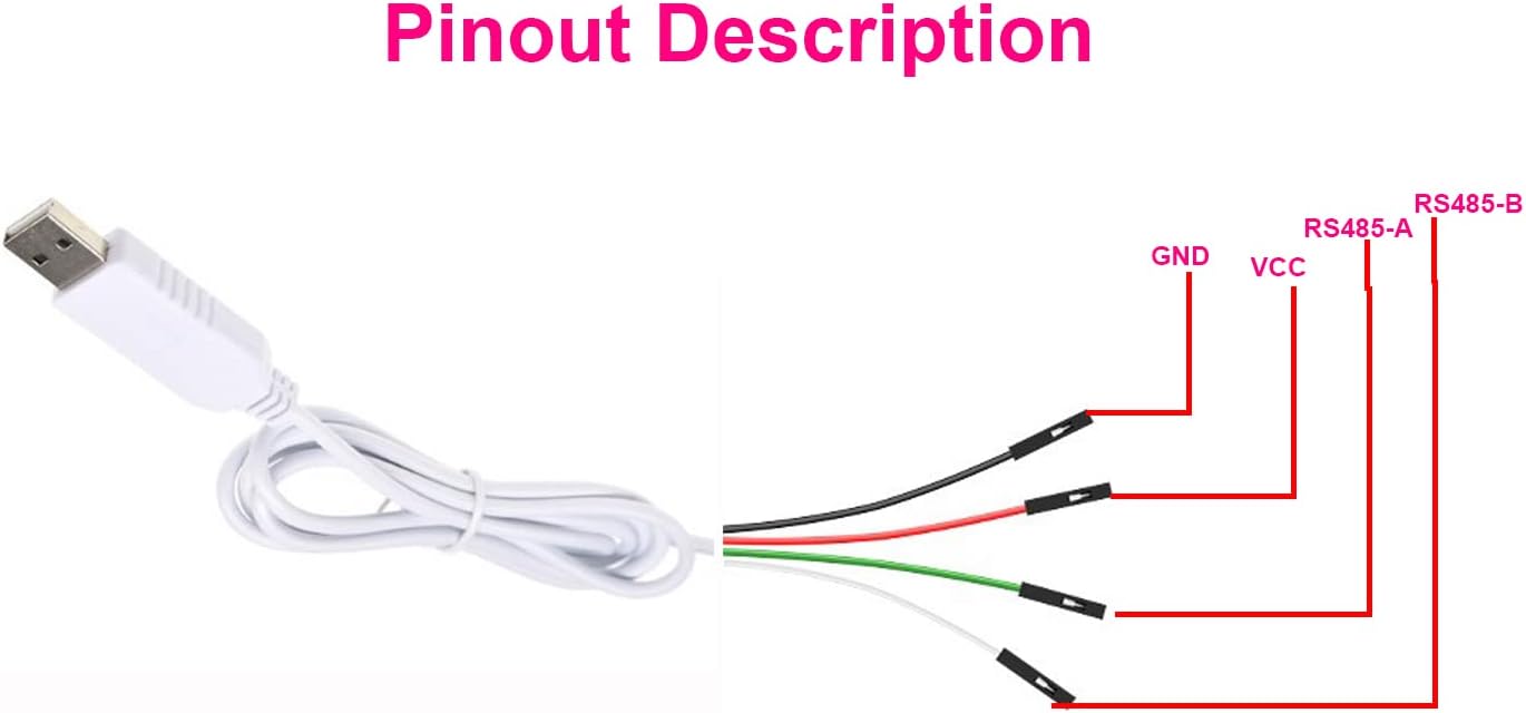 Buy buelec 1m Length USB to rs485 Serial Cable,ch340 chip,Provide Drivers,Support windows10/8/7