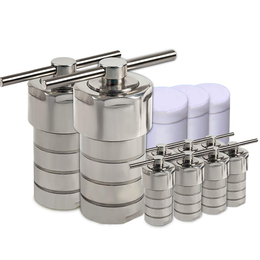 Hydrothermal Autoclave Reactor PTFE Vessel Autoclave Reactor Teflon for Fast Digestion of Insoluble Substances (50 ML)