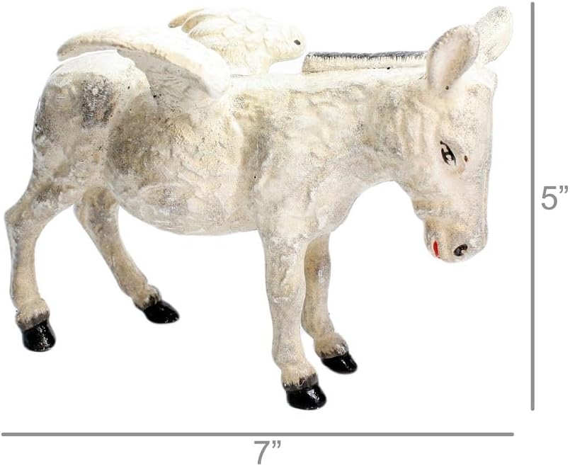 HomArt Cast Iron Donkey with Wings, White image 3