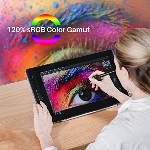 Image of HUION Drawing Tablet Kamvas Pro 16 Pen Tablet Display Tilt Battery-Free Stylus Full-Laminated 8192 Pen Pressure with Stand, Compatible with Chromebook, Windows, Mac and Linux