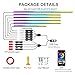 Interior Car LED Strip Lights, RGB 10 in 1 Dynamic Dreamcolor Chasing Acrylic LED Lights for Car, USB Powered Ambient Lighting Kits with Wireless APP, Sound Active Function Car Neon Lights (10 in 1)