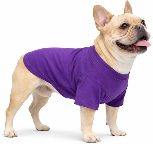 Miniatura 22 de Lovelonglong Ropa para mascotas, disfraces para perro, ropa de perro salchicha, camiseta en blanco para perros salchicha, Corgi 100% algodón, rosa