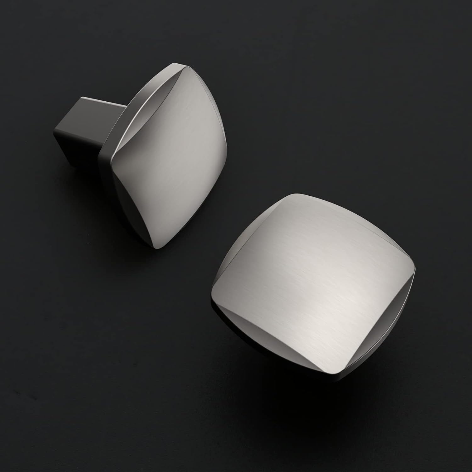 Amerdeco 10 piezas de pomos para muebles Pomos para armarios Pomos Nickel Brossé para cajones Aleación de zinc Pomos para puertas de armarios Pomos para cómodas Pomos para armarios UK0089