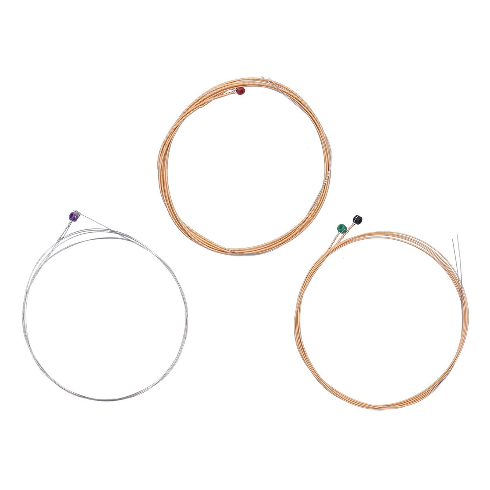 Saiten für Akustikgitarre, 10 Sätze, Stahlkern, rostfrei, 6 Saiten-Ersatz mit farbigen Perlen, für Folk-Gitarristen, Phosphorbronze-Material