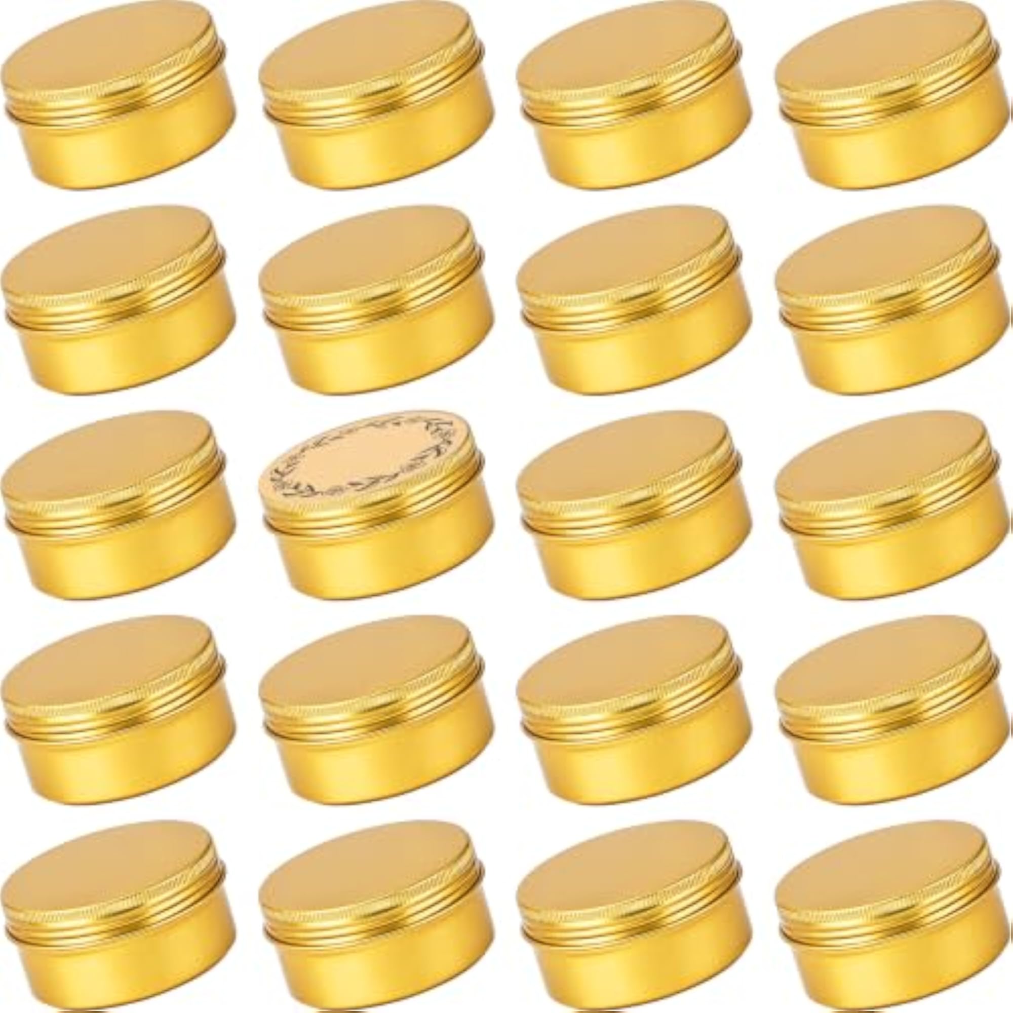 24 Pack 3oz Screw Top Aluminum Tin Jars
