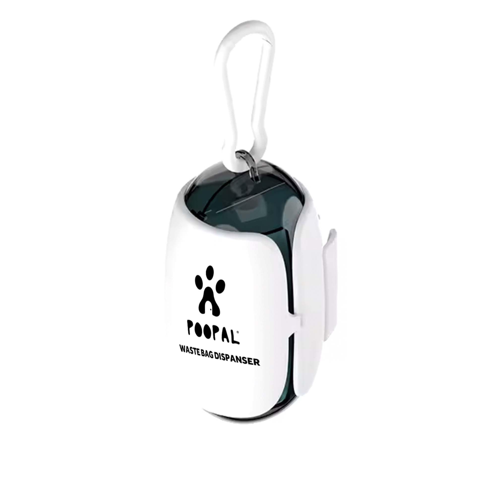 POOPAL Dog Poop Bag Holder – Transparent Capsule Design with Easy-Tear Rolls, Durable Poop Bags for Dogs, Taxin Free Waste Bags, and Silicone Strap (1 Holder + 15 Bags)