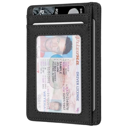 Image of RUNBOX Slim Minimalist Front Pocket RFID Blocking Leather Wallets for Men and Women Card Holder Wallets Gifts for men