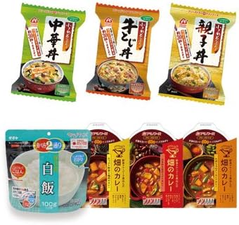Amazon 登山 アウトドアに フリーズドライ 6種類 ご飯のお供 ご飯付 セット アマノフーズ フリーズドライ サタケ アルファ米 Earthink カレー 通販
