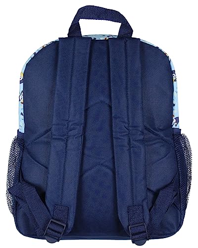 Accessory Innovations Bluey 14" Kids School Travel Backpack Bag For Toys w/Raised Character Designs, Multicolored, One Size, Travel Backpacks