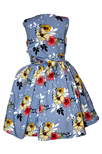 Image of Casual Frock for Baby Girls,Blue Printed and Olive Printed,Pack of 2