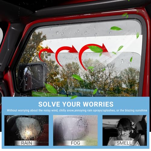 Xipoo Side Window Visor Deflector Compatible with 20-26 Jeep Gladiator JT by Xipoo - Used condition - Image 3