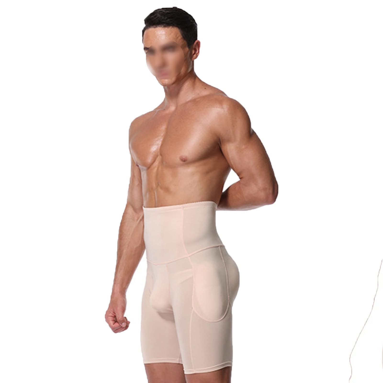 Herren Padded Shapewear Hip Butt Lifter Waist Trainer Control Boyshorts,B-6XL