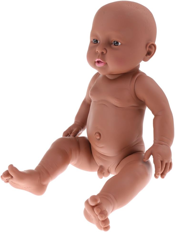 Sharplace 41cm Poupee De Bebe Nu Jouet De Simulation Vinyle Pour Enfants Bebe Garcons Filles Garcon Africain Amazon Fr Jeux Et Jouets