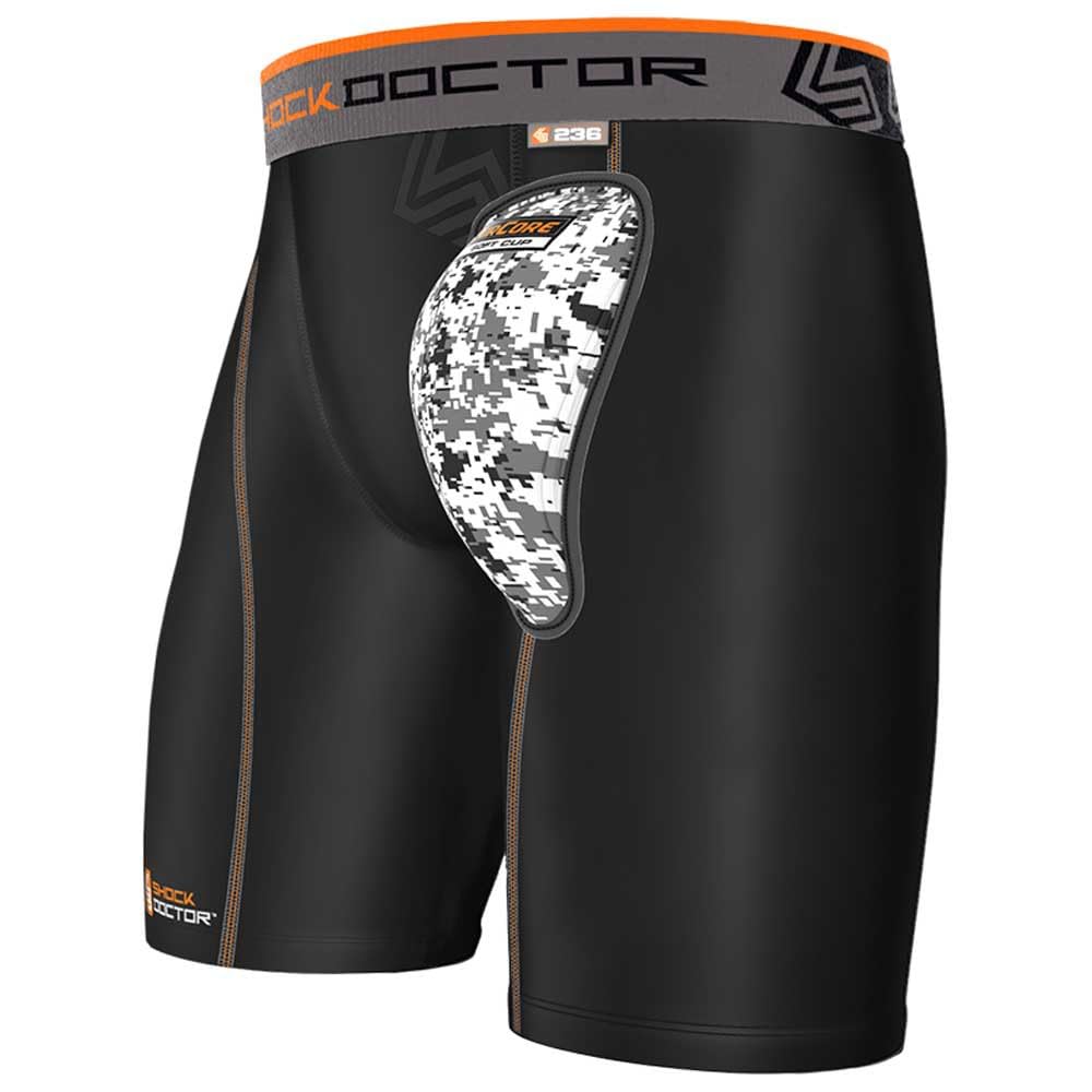 Shock Doctor Compression Short Cup Supporter with AirCore Soft Cup, Adult & Youth