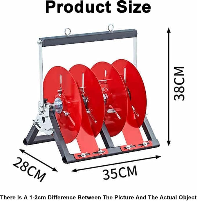 Distribuidor de carretes plegable con doble eje para cables eléctricos 3