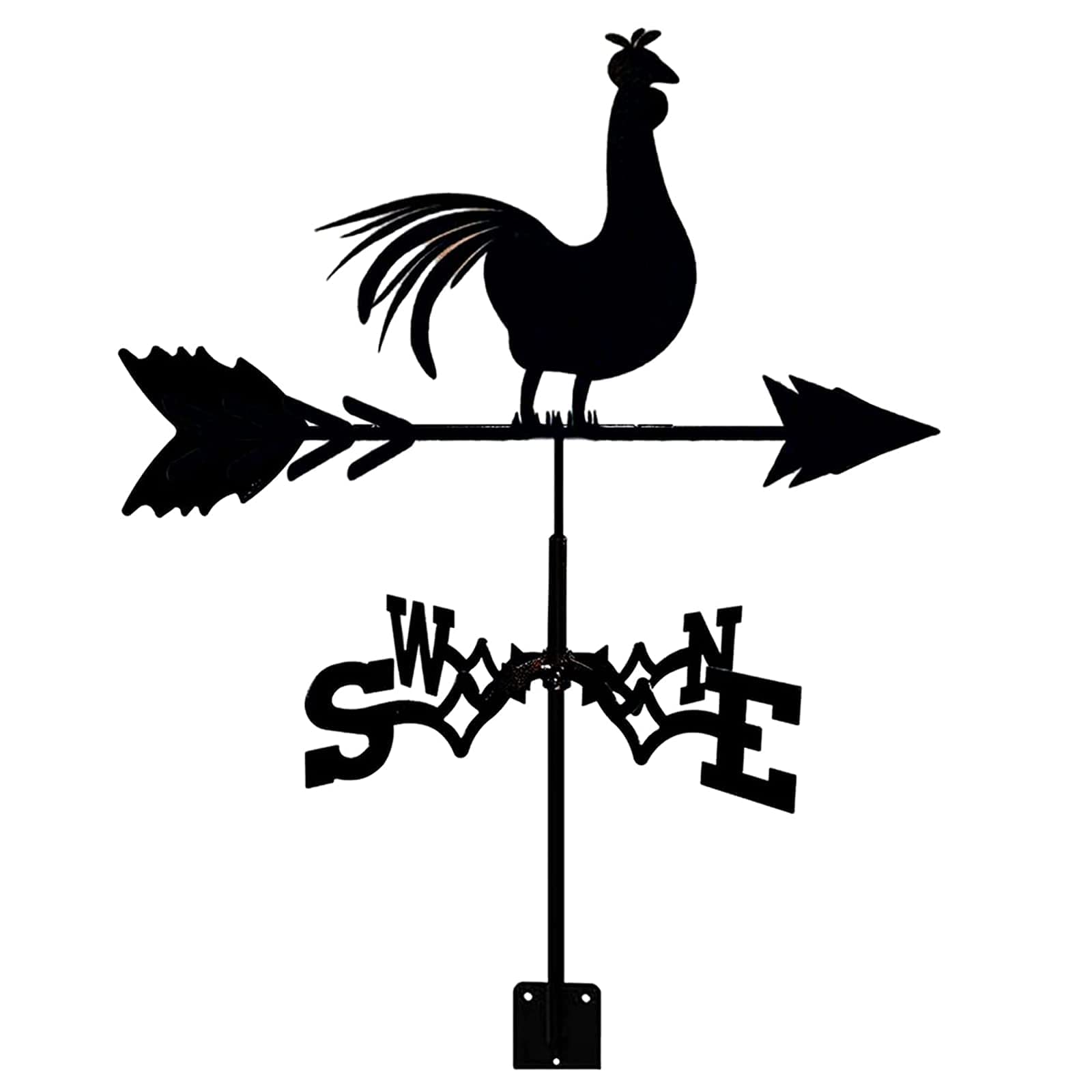 WIQUYBML Metal Weather vanes Weathercock, Weathervane Wind Direction Indicator for Garden Decor Roof Outdoor, Measuring Tool Vane Courtyard Outdoor Decoration