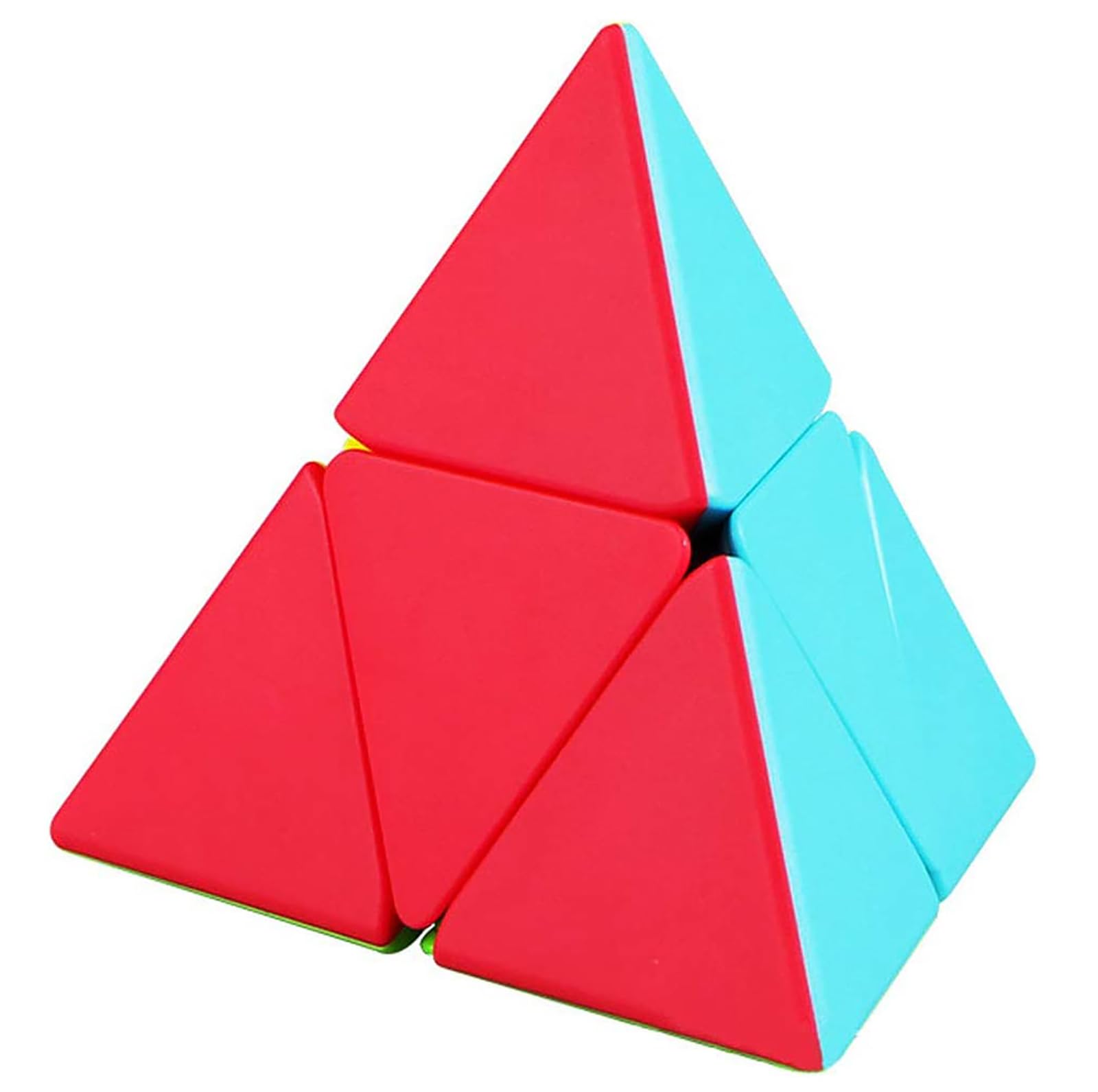 AMAZA Pyramid Speed Cube QiYi Toys 2X2 Speed Cube Stickless Triangle Magic Cube Puzzle Toy Colorful