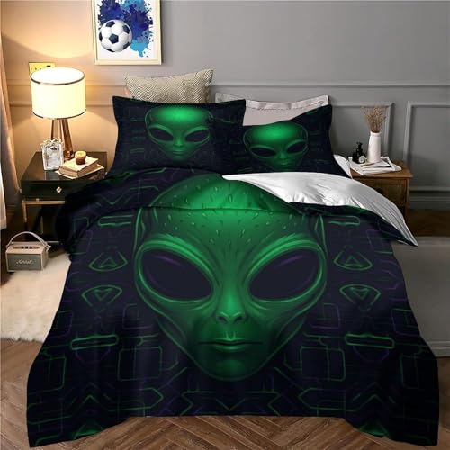 Housse de couette extraterrestre anti-allergie microfibre douce