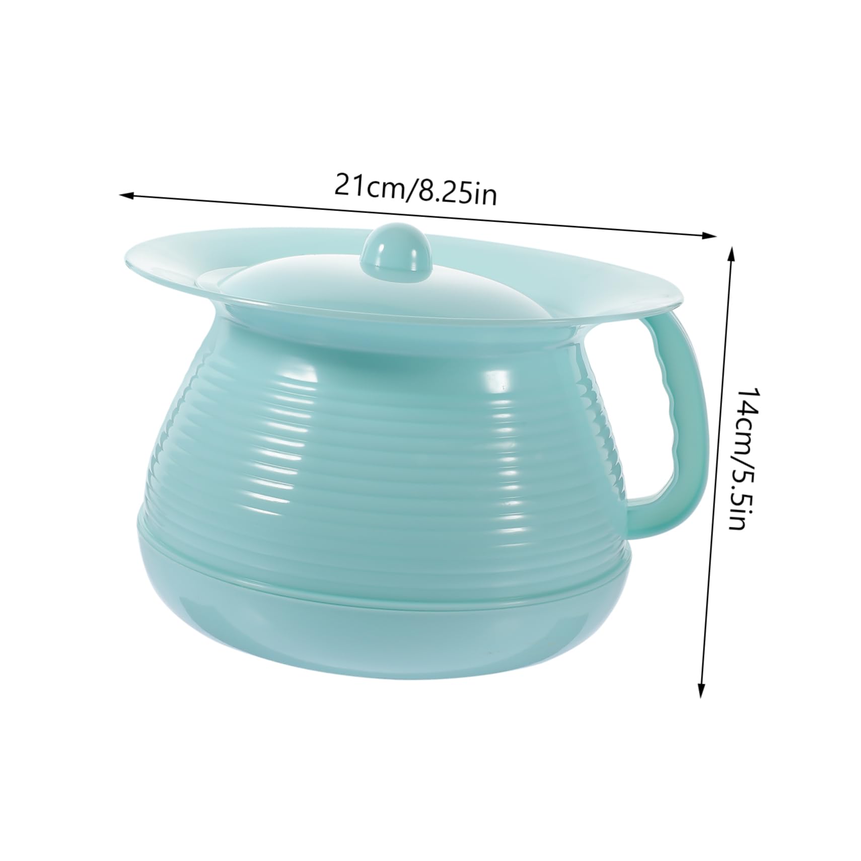 Vaso da Notte Coperto in Plastico per Bambini e Disabili, Resistente e Antiodore, Design Semplice e Portatile per Uso Familiare e Domestico