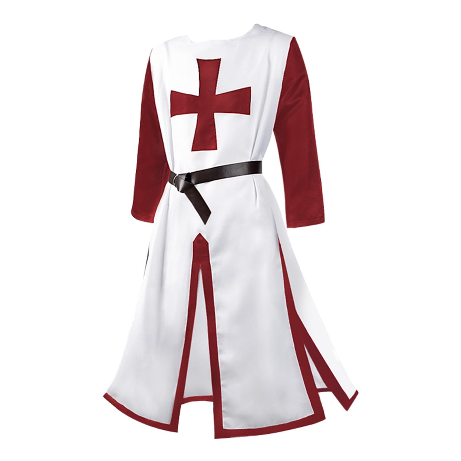 Genérico Disfraz de Caballero Medieval con túnica vikinga, Disfraz de Caballero templario, Cruzado, para Carnaval, Cosplay Ropa Festiva