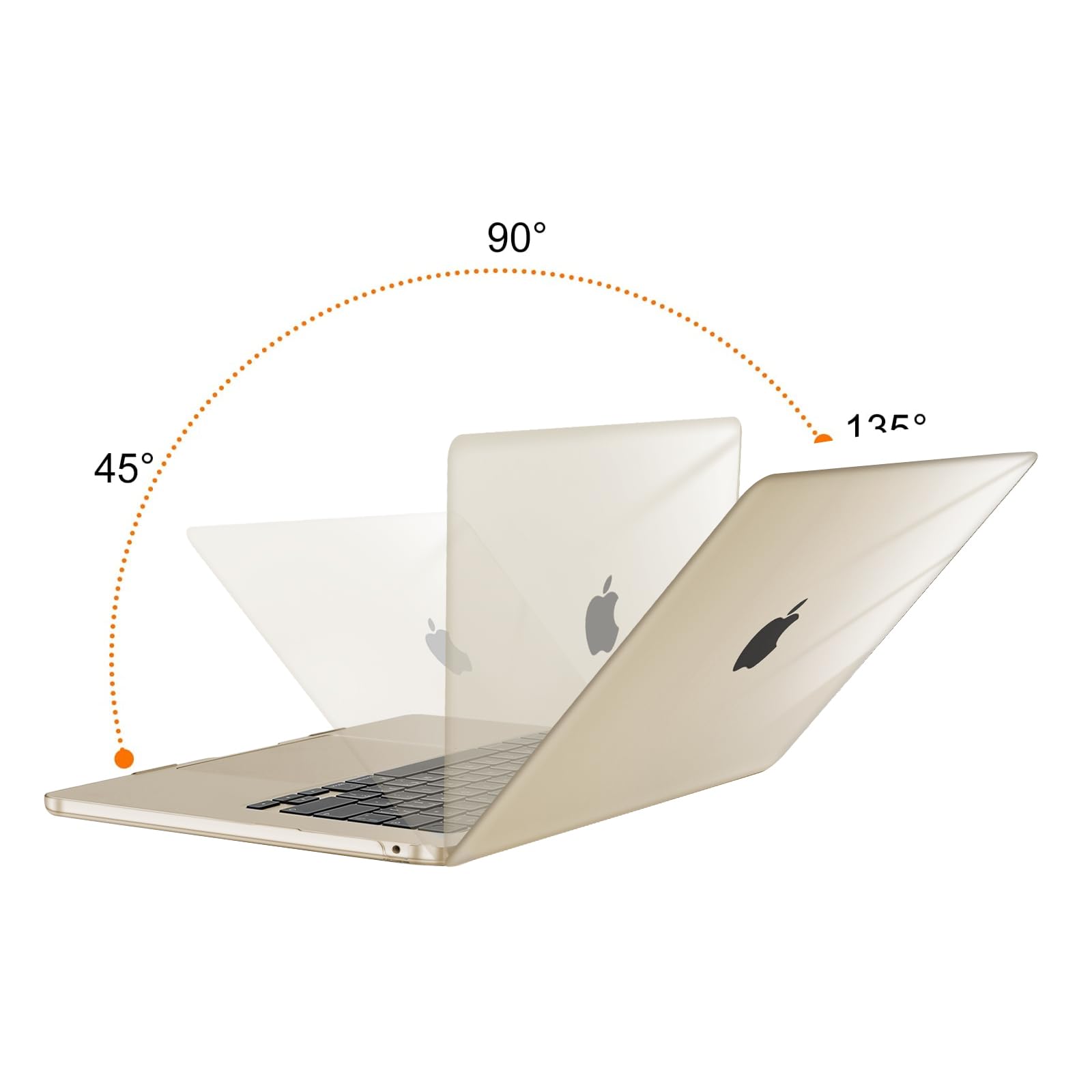MOSISO Etui kompatybilne z MacBook Air 38.1 cm M5 2026 M4 2025 M3 M2 2024-2023, twarda obudowa do MacBooka Air 38.9 cm A3448 A3241 A3114 A2941 Touch ID i skórka klawiatury