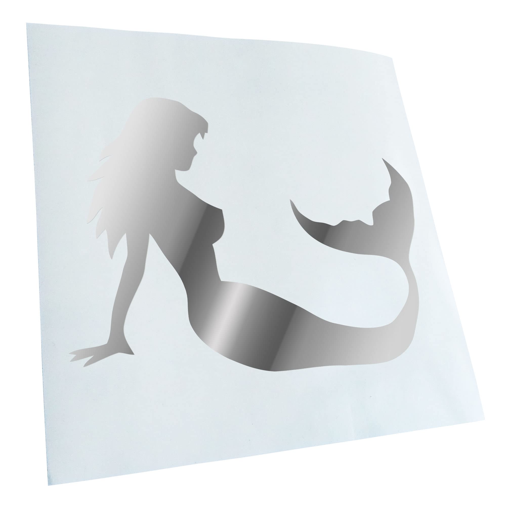 Kiwistar - Car Sticker - Chrome - 13.5 x 10 cm Mermaid - Mermaid - Rear Window Car Sticker Weatherproof for Car Truck Moped Truck - Sticker Exterior Self-Adhesive Tuning Accessories for Windows