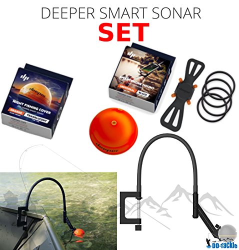Deeper Smart Sonar Pro + Plus Kit Accessoires + Support Smartphone + Night Fishing Cover + Flexible