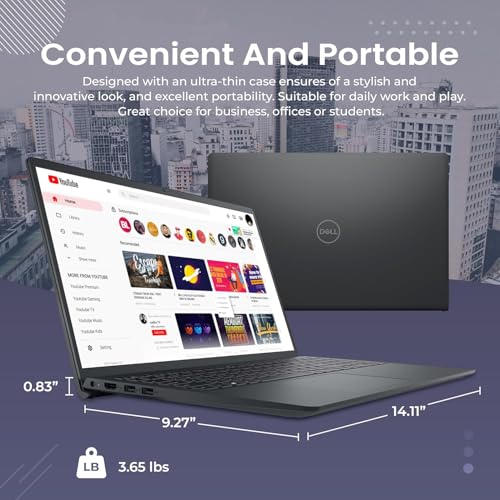 Image of Dell Inspiron 15.6 Inch Business Laptop | FHD Touchscreen | Intel Core i7-1255U, 12th Gen 10-Core CPU (Up to 4.7 GHz) | 32GB RAM, 2TB SSD | Iris Xe Graphics | Windows 11 | WiFi-6 | 9HR Battery