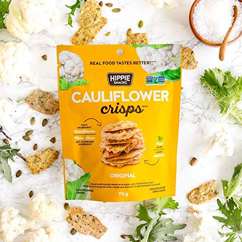 Hippie Snacks Cauliflower Crisps, Original, 2.5oz (Pack of 6)